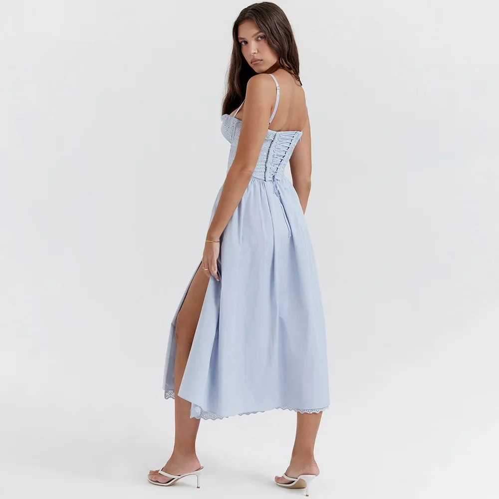 BABY BLUE BUSTIER DRESS - Image 3