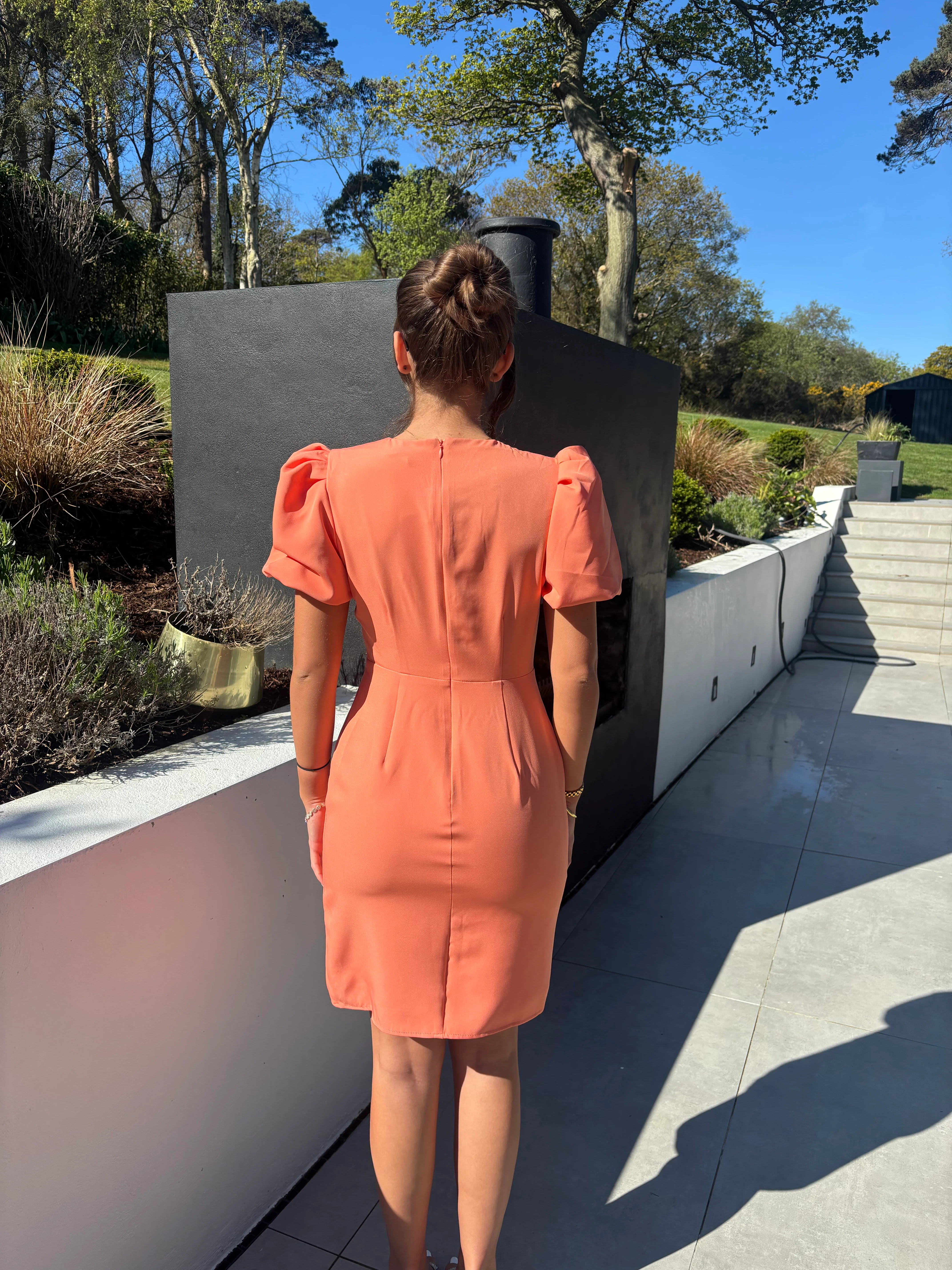 CORAL BOW DRESS - DELIVERY 1st WEEK OF MAY - Image 2