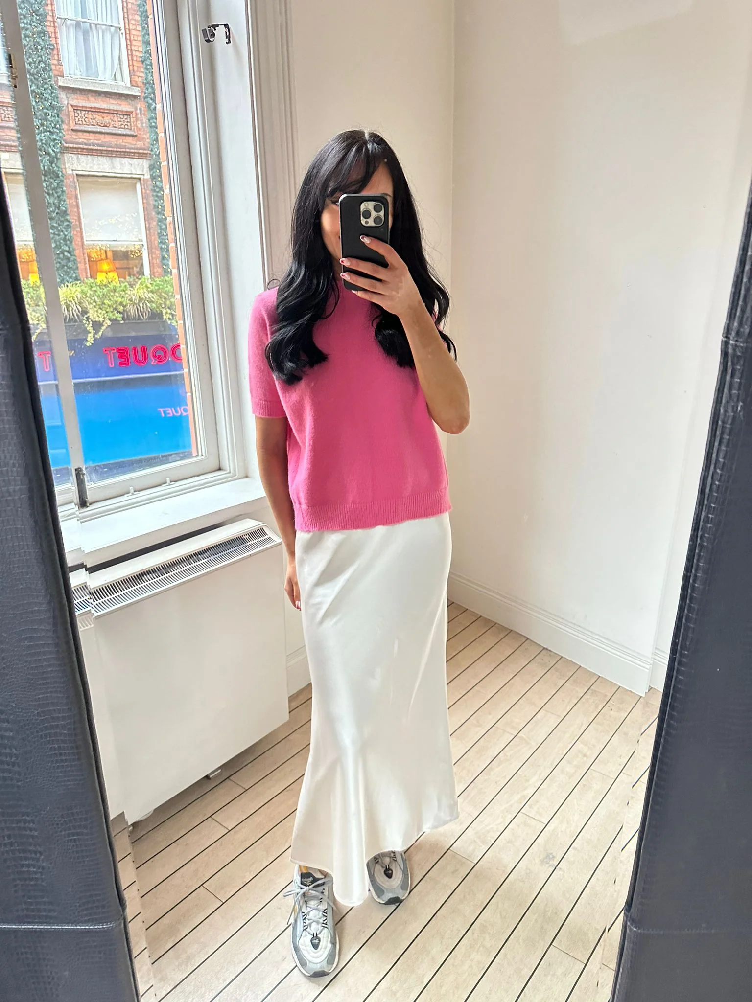 SJ - SATIN SKIRT IVORY - Image 5